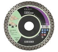 Disque diamant PRO CÉRAM pour tronçonnage de grès céram à sec et à eau, dalle sur plot SIDAMO - 11130027