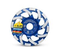 Disque Diamant S&R 125 mm pour Béton, Pierre, Granit - 2 rangées diamantées