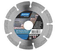 Disque diamant segmenté béton/pierre 115 x 22,23mm Norton