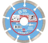 Leman Machine Disque diamant 66115 à segments maçonnerie 115 x 22,23 mm Hauteur 7 mm