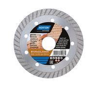 Disque diamant turbo à briques coupe rapide 125 x 22,3 mm Norton