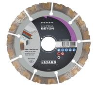 Disque diamant ULTRA BÉTON pour tronçonnage béton armé et acier à sec ou à eau SIDAMO - 11130000