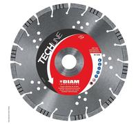 Disque diamanté béton / béton armé / grès / maçonnerie - DIAM INDUSTRIES - FX Diamètre : Ø 230 mm • Alésage : 22,2 mm • Segment : 38 x 2,6 x 12 mm • Refroidissement : à sec