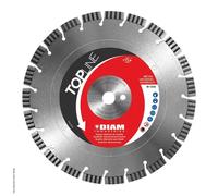 Disque diamanté béton / béton armé / maçonnerie / granit - DIAM INDUSTRIES - FX-PRO Diamètre : Ø 350 mm • Alésage : 25,4 mm • Segment : 40 x 3,0 x 15 mm • Refroidissement : à eau et à sec