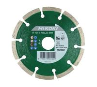 Hitachi Disque diamant UNI tous matériaux 125 x 22,2 x 7 mm segmenté fritté