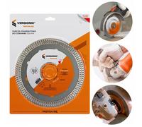 Disque diamanté pour céramique et grès diamètre de coupe 125 mm Vergionic