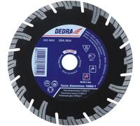 Disque diamanté segmenté, béton armé, coupe à eau et à sec, 230/25,4 mm, Dedra