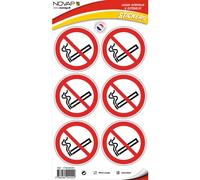 Disque d'interdiction adhésif défense de fumer D80 (6) NOVAP