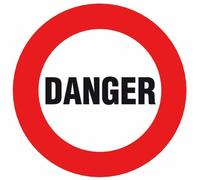 Disque d'interdiction rouge - diamètre 300 mm - Danger NOVAP