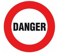 Disque d'interdiction rouge - diamètre 300 mm - Danger NOVAP