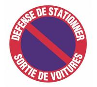 Disque d'interdiction rouge - diamètre 300 mm - Prière de ne pas stationner NOVAP