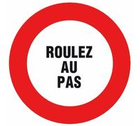 Disque d'interdiction rouge - diamètre 300 mm - Roulez au pas NOVAP