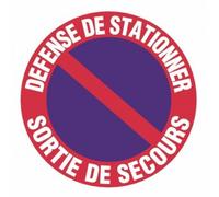 Disque d'interdiction rouge - diamètre 300 mm - Sortie de secours NOVAP