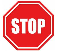 Disque d'interdiction rouge - diamètre 300 mm - Stop NOVAP