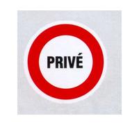 Disque d'interdiction rouge - diamètre 80 mm - Privé NOVAP