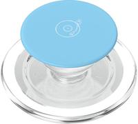 Disque-Disque Vinyle Minimaliste avec Bras - Bleu PopSockets PopGrip pour MagSafe