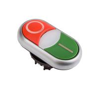 Eaton 284830 Bouton-poussoir double M22-DDLM-GR-X1/X0 collerette plastique 1 pc