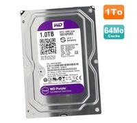 Disque Dur 1To SATA 3.5" Western Digital Purple WD10PURX-64E5EY0 5400RPM 64Mo