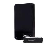 Intenso Bonuspack - Disque dur - 1 To - externe (portable) - 2.5" - USB 3.2 Gen 1 - 5400 tours/min - mémoire tampon : 8 Mo - noir - avec clé USB de 64 Go