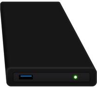 Disque Dur Externe 2,5 Pouces USB 3.0 en Aluminium avec Coque de Protection en Silicone pour Disque Dur SATA et SSD Antichoc imperméable Ohne Festplatte Noir