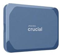 Disque Dur Externe CRUCIAL X10 1 To Portable SSD 2100 Mo/s USB-C 3.2 Gen2 IP65 Étanche Poussière Bleu Mat CT1000X10SSD9-02 Bleu