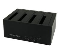LC-Power LC-DOCK-U3-4B Station d'accueil de disques de stockage USB 3.2 Gen 1 (3.1 Gen 1) Type-A Noir