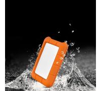Disque Dur Externe Portable, Disque dur mobile USB3.1/3.0 2 To en métal 2,5 pouces, résistant aux chocs, résistant à la pression, eau de pluie, support en silicone orange, logiciel de sauvegarde