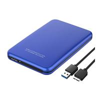 Disque dur externe USB 3.0 500 Go 1 To 2 To périphérique de stockage 7200 tr/min Disque dur mobile 2,5" Bleu Taille : 500 Go