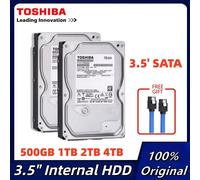 Disque dur mécanique interne Toshiba d'origine 3,5 pouces 4TB 2TB 1TB 500GB SATA3 6Gb/s HDD 5400-7200RPM pour PC de bureau