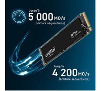 Disque dur SSD - Crucial - CT2000P3PSSD801 - 2To - M.2 PCIe Gen4 - Jusqu'à 5000 Mo/s