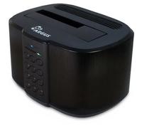 Inter-Tech 88884070 Station d'accueil HDD/SSD 2.5/3.5" SATA I/II/III USB 3.2 Gen 1 Type-B, Aluminium Noir, Capacité 16To max., Windows/macOS