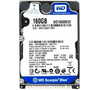 Disque Dur WD Bleu Scorpio WD1600BEVE 160GB 5400U/Min 8MB Pata / Ata / Ide 2.5 "