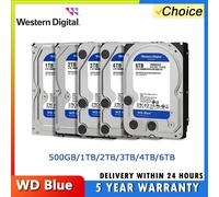 Disque dur WD BLUE 4TB 6TB 3,5'' SATA III 5400 RPM 500GB 1T 2TB pour surveillance et ordinateur de bureau