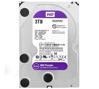 Western Digital - WD Purple 3To - Disque dur interne pour la vidéo surveillance avec technologie Allframe 4K™ - 3.5" SATA 6 Go/s, 180To/an, 64Mo Cache, 5400rpm, 2017