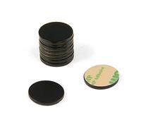 Disque en Acier Doux Peint en Noir Avec Auto-Adhésif 3M Pour Les Arts, L'Artisanat, la Fabrication de Modèles, Le Bricolage et Les Passe-Temps - 20mm dia x 2mm D'Épaisseur - Pack de 10