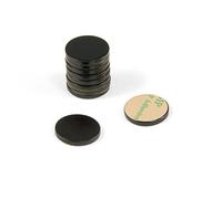Disque en Acier Doux Peint en Noir Avec Auto-Adhésif 3M Pour Les Arts, L'Artisanat, la Fabrication de Modèles, Le Bricolage et Les Passe-Temps - 16mm dia x 2mm D'Épaisseur - Pack de 10