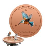 Disque en cuivre pour abreuvoir à oiseaux, 10 cm de diamètre avec support à trois points, disque de nettoyage en cuivre pour abreuvoir d'oiseaux, pour femmes, mamans, jardinières, amateurs de nature