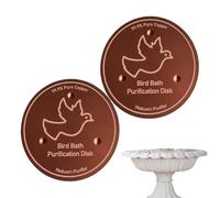 Disque en Cuivre pour Bain d'oiseaux 2 Pièces,Nettoyeur d'eau en Cuivre | Plateau Purificateur avec Support Triple Point pour Fontaine Extérieur Jardin Bassin Colibri Toute Saison
