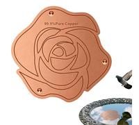 Disque en cuivre pour bain d'oiseaux,Accessoire de jardin de 0,6 mm d'épaisseur,Disque de purification cuivre bain d'oiseaux - Pour fontaine d'extérieur en béton, pierre ou céramique, jardin