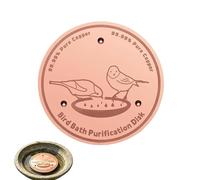Disque en cuivre pour bain d'oiseaux, de nettoyage, disque de bain d'oiseaux, avec un support à trois points - Pour pelouses, cours, fermes, terrasses, jardins et