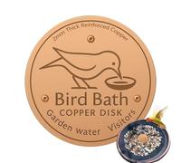 Disque en cuivre pour Bain d'oiseaux | Disque de Nettoyage en cuivre - Accessoires d'alimentation - purificateur de Support à Trois Points pour terrasse, Fontaine, Bol de Jardin, pelouse
