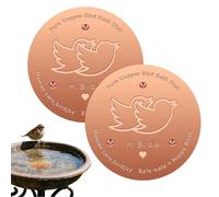 Disque en cuivre pour bain d'oiseaux - Disque en cuivre avec support triple point antidérapant pour étang, jardin, colibri, chalet