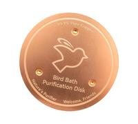 Disque en cuivre pour bain d'oiseaux - Disques de nettoyage en métal | Accessoires d'alimentation - Disque de purification à trois points - Disque de nettoyage en cuivre avec triple pointe pour bol