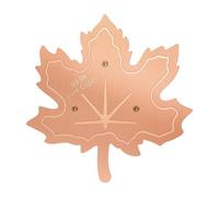 Disque en cuivre pour bain d'oiseaux - Nettoyant de thème d'érable de 0,6 mm, avec support triple point et thème érable, pour jardin, étang, patio, habitat, paysage, hôtel, parc, cabane, ferme