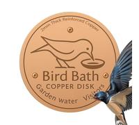 Disque en cuivre pour bain d'oiseaux - Nettoyant pour bain d'oiseaux - Accessoires d'alimentation - purificateur de support à trois points pour terrasse, fontaine, bol de jardin, pelouse