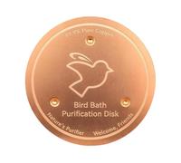 Disque en Cuivre pour Bain d'Oiseaux | Nettoyant pour Bain d'Oiseaux, de Purification avec Support à Trois Points pour Maintenir une Eau Propre et Sûre en Toute Saison pour Fontaines