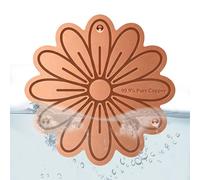Disque en cuivre pour bain d'oiseaux Support 3 Points Épaisseur 0,6 mm | Disque Nettoyant Purifiant Pour Bain D'Oiseaux Pour Extérieur Jardin Cour Terrasse Pelouse Béton Pierre Céramique Chauffant