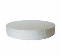 Rayher Hobby 3003500 Disque en polystyrène, ø 25cm x 4cm, Blanc