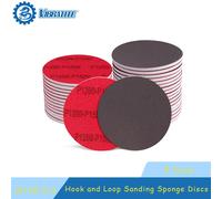 Disque éponge de ponçage à crochet et boucle de 5 pouces, assortiment de 120 à 2500 Girt, 10/20 pièces, sec et humide pour cloisons sèches en bois et revêtement métallique Grain 500-600