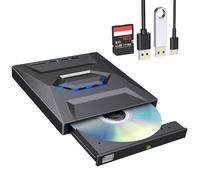 Disque Externe pour Ordinateur Portable, entraînement Optique Externe - USB Type C Player Externe pour Ordinateur, brûleur de Disque USB -Externe avec de données Rapide, Lecteur de Disque po